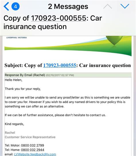 lv car insurance telephone number